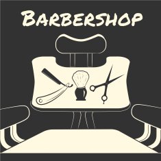 Vector with barber tools N2