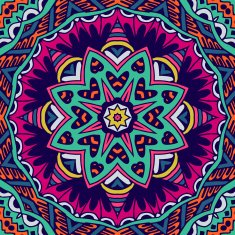 Colorful Ethnic Festive Abstract Floral Vector Pattern N2