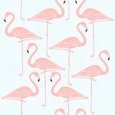 Vector seamless pattern with flamingos