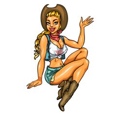 Pin Up Girl Sexy Cowgirl