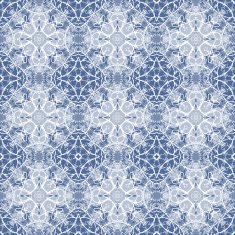 Seamless Calligraphy Pattern in white and blue N5