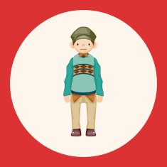 boy man cartoon theme elements N31