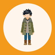 boy man cartoon theme elements N32