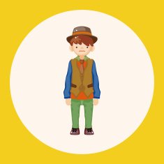 boy man cartoon theme elements N36