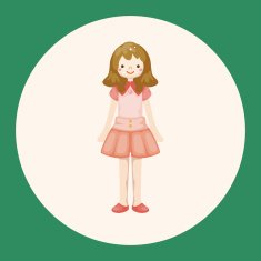 lady girl cartoon theme elements N27