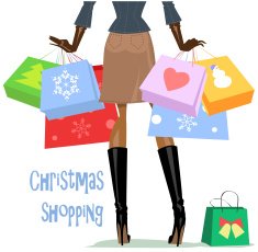 Woman carrying shopping bags