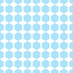 Vector geometric blue seamless patterns Hexagon simple background