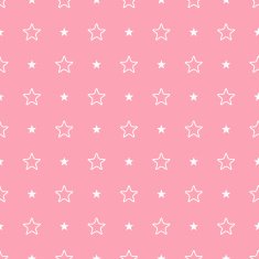 Vector geometric pink seamless pattern Stars simple background
