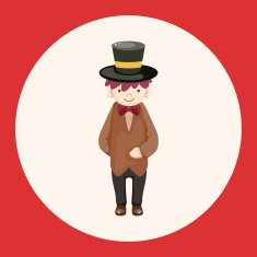 boy man cartoon theme elements N40