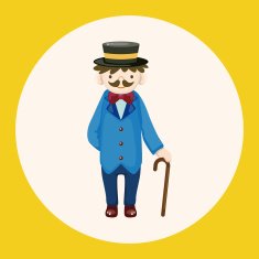 boy man cartoon theme elements N41