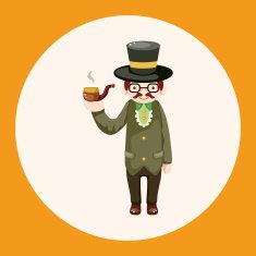 boy man cartoon theme elements N44