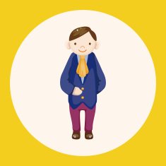 boy man cartoon theme elements N46