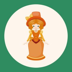 lady girl cartoon theme elements N31