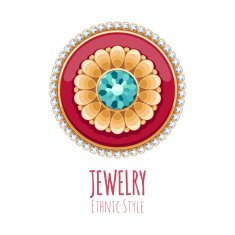 Elegant gemstones vector jewelry decoration N2