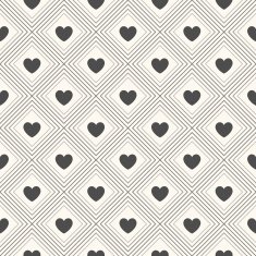 Seamless geometric pattern with hearts illustration N18