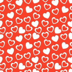 Seamless geometric pattern with hearts illustration N21