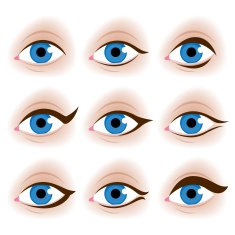 Realistic woman's eyes vector illustration
