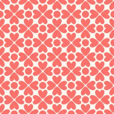 Floral seamless pattern Red and white shabby colors N2