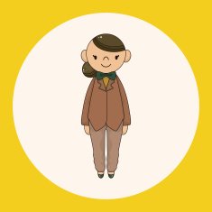 lady girl cartoon theme elements vector eps N7