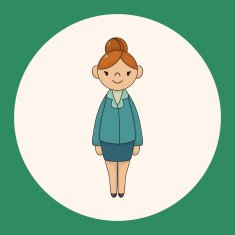 lady girl cartoon theme elements vector eps N8