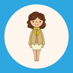lady girl cartoon theme elements vector eps N9