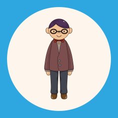 boy man cartoon theme elements vector eps