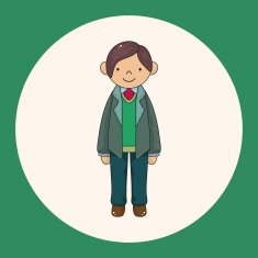 boy man cartoon theme elements vector eps N2