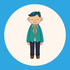 boy man cartoon theme elements vector eps N5