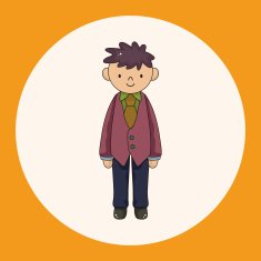 boy man cartoon theme elements vector eps N6