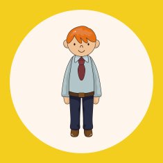 boy man cartoon theme elements vector eps N7