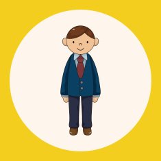 boy man cartoon theme elements vector eps N8