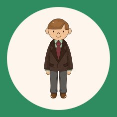 boy man cartoon theme elements vector eps N9
