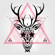Deer head Tribal pattern N7