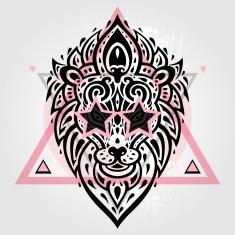 Lions head Tribal pattern N11