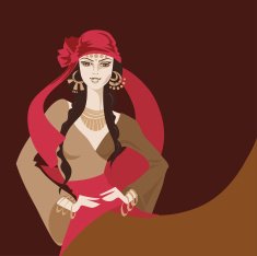 Flower power bohemian hippie chic girl N4
