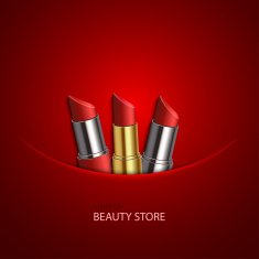 Vector modern lipstick set