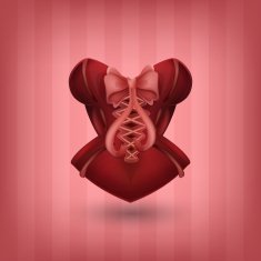 Lady's red corset