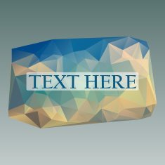vector polygonal label for text N3