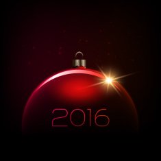 Merry Christmas Bauble greeting card N2