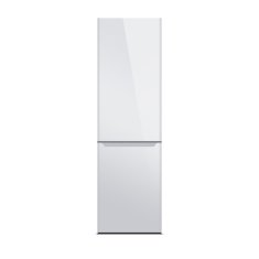 White glossy refrigerator isolated on white