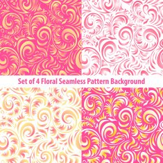 Seamless floral backgrounds and borders