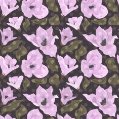 Floral seamless pattern with magnolia background
