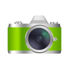 Retro look camera icon Film mirrorless Isolated on white N9