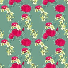 Seamless floral pattern with peonies N14