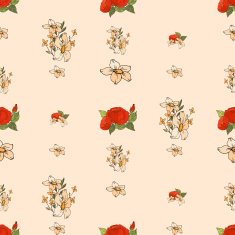 Seamless floral pattern with peonies N15