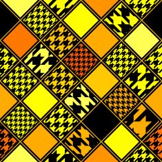 Yellow houndstooths pattern