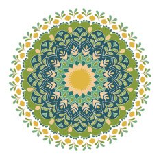 Mandala Round Ornament Pattern N8
