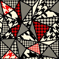 Houndstooth pattern on abstract geometric background N2