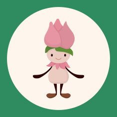 flower elf theme elements vector eps N2