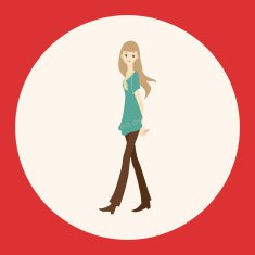 lady girl cartoon theme elements vector eps N17